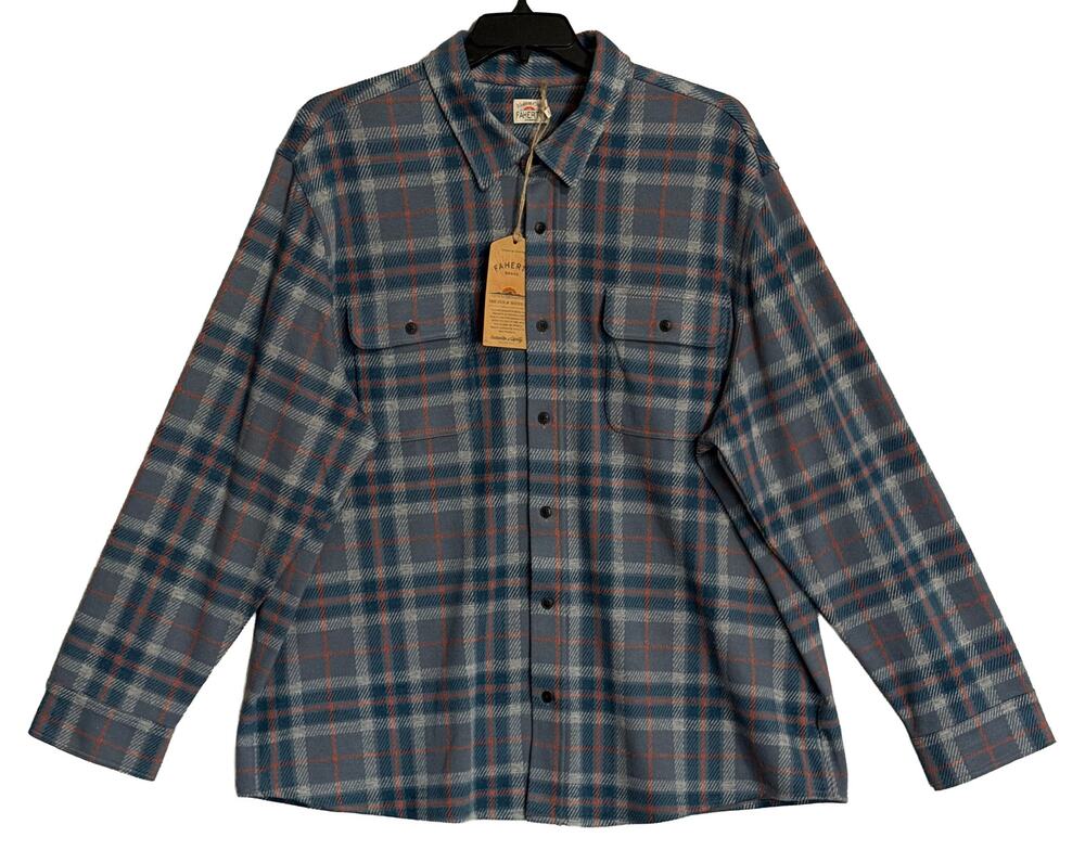 Faherty Legend Sweater Shirt Men's XXL Long Sleeve Soft Flannel Pockets NWT